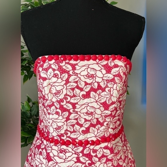 Lilly Pulitzer NWT Allegra Dress Holy Roses hotty pink roses eyelet dress size 4 - Picture 4 of 10